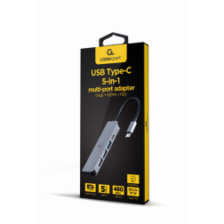 ADAPTADOR MULTIPUERTO USB TIPO C 5 EN 1 HUB HDMI PD