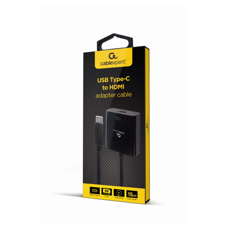 CABLE ADAPTADOR USB TIPO-C A HDMI 4K 30HZ 15 CM NEGRO CABLE ADAPTADOR USB TIPO-C A HDMI 4K 30HZ 15 CM NEGRO