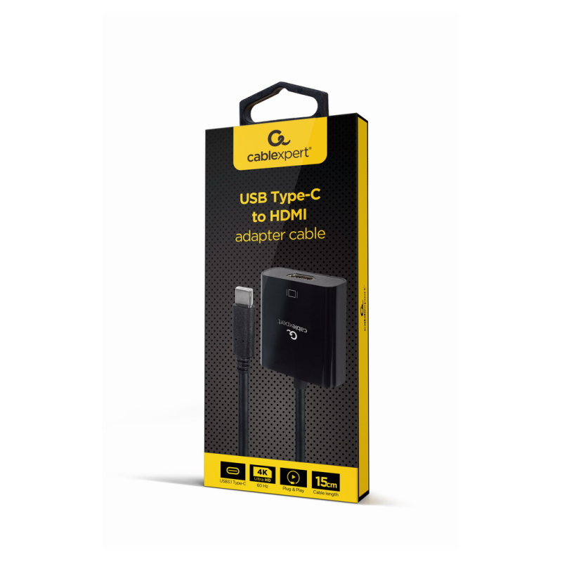 CABLE ADAPTADOR USB TIPO-C A HDMI 4K 60HZ 15 CM NEGRO