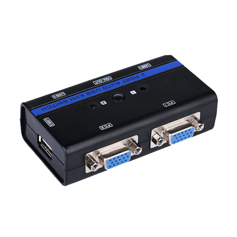CONMUTADOR KVM AISENS VGA USB 1U-2PC+CABLE NEGRO CONMUTADOR KVM AISENS VGA USB 1U-2PC+CABLE NEGRO