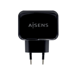 CARGADOR USB 17W AISENS 5V 3-4A 2xUSB CON CONTROL AI NEGRO