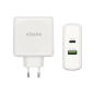 CARGADOR 48W AISENS 1xUSB-C PD3-0 30W 1xUSB-A QC3-0 18W BLANCO