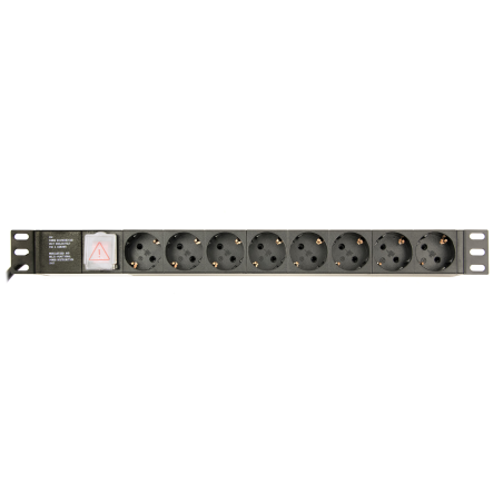 UNI DISTRIBUCIÃ?N ENERGÃA PDU GEMBIRD 8 SCHUKO 1U 10A ENCHU C14 CABLE DE 3 M