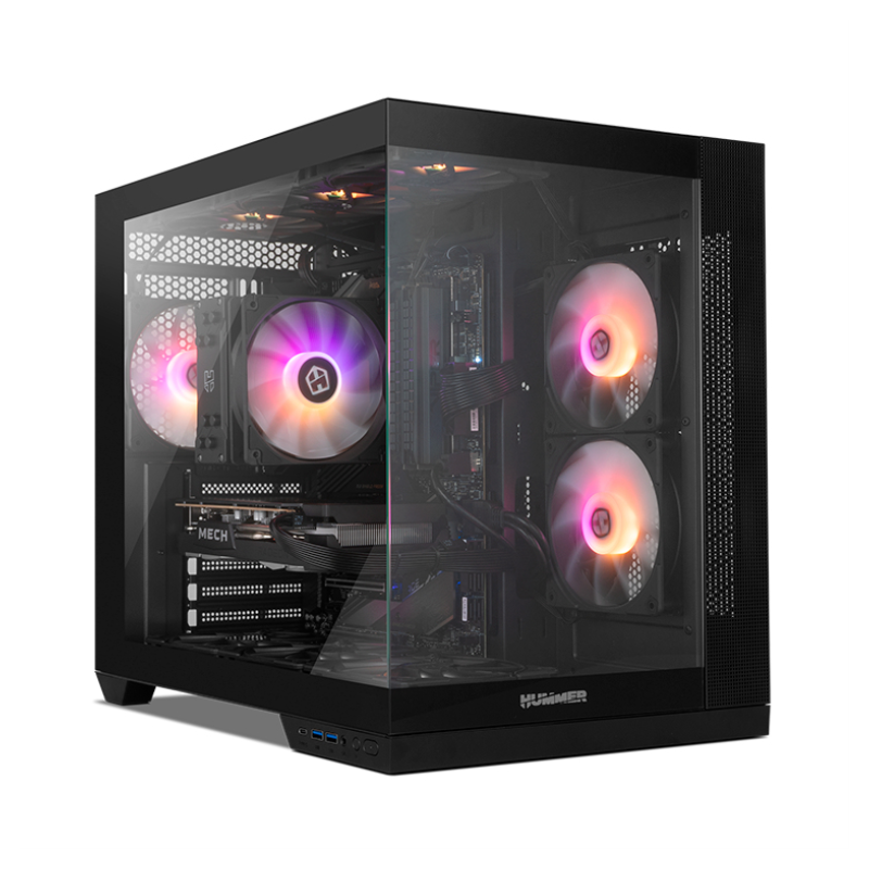 CAJA NOX HUMMER ASTRA NEO SEMITT ATX CRISTAL FRAMELESS NEGRO