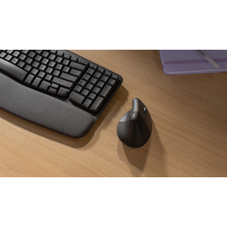 Ratón Ergonómico Inalámbrico por Bluetooth- 2-4GHz Logitech Lift Vertical Ergonomic Mouse- Hasta 4000 DPI- Grafito