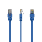 Cable CAT5E UTP moldeado 0,25m Azul