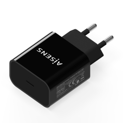 CARGADOR USB-C AISENS PD3-0 1 PUERTO 1xUSB-C 20W NEGRO