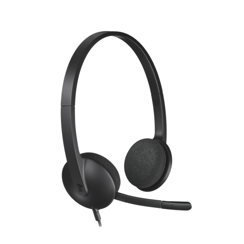 Auriculares Logitech H340- con Micrófono- USB- Negros