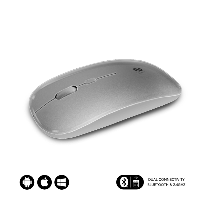 RATON SUBBLIM DUAL FLAT SILVER BLUETOOHT BATERIA RECARGABLE