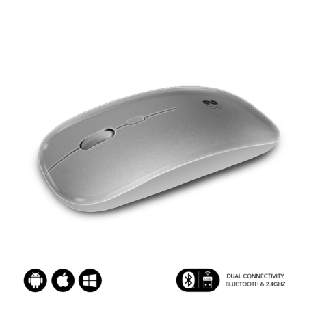 RATON SUBBLIM DUAL FLAT SILVER BLUETOOHT BATERIA RECARGABLE