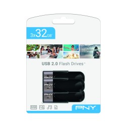 USB 2-0 PNY 3X 32GB ATTACHE4 PACK