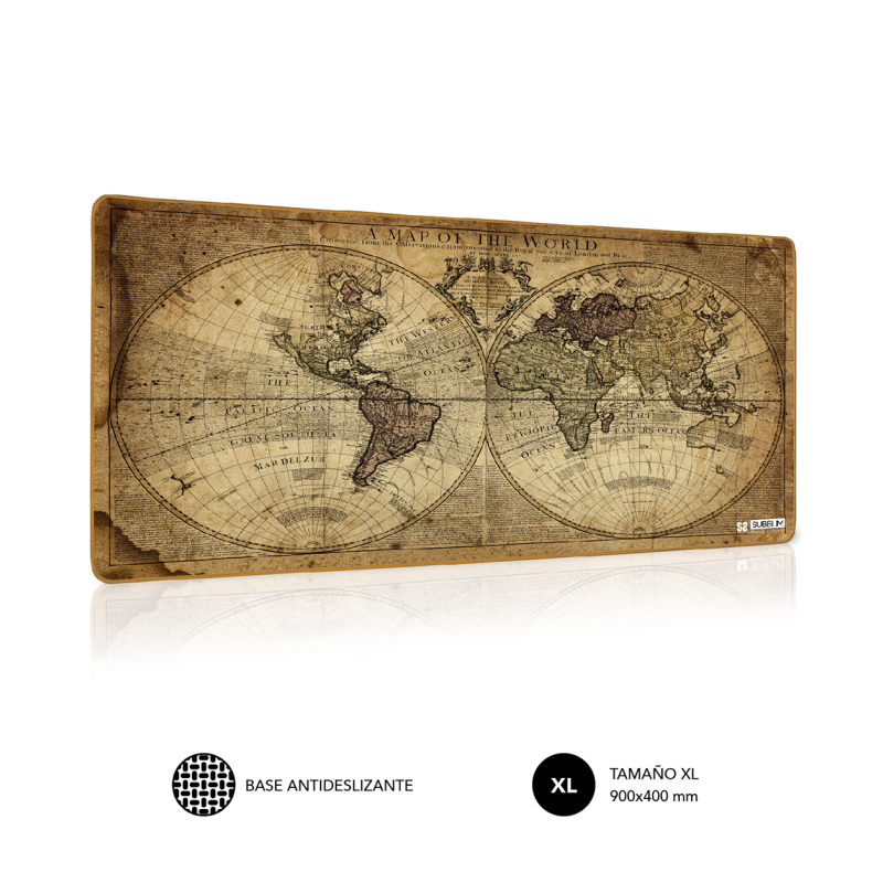 ALFOMBRILLA SUBBLIM VINTAGE WORLD XL MOUSE PAD 900X400X3 ALFOMBRILLA SUBBLIM VINTAGE WORLD XL MOUSE PAD 900X400X3