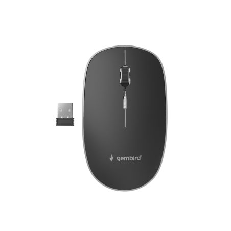 RATON GEMBIRD OPTICO SILENCIOSO NEGRO RF INALAMBRICO PILAS