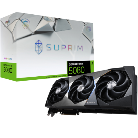 TARJETA GRAFICA MSI RTX 5080 16G GAMING SUPRIM SOC