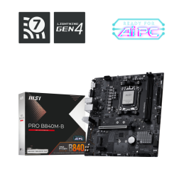 PLACA BASE MSI PRO B840M-B PCI-E 16x Gen4, M-2 Gen4