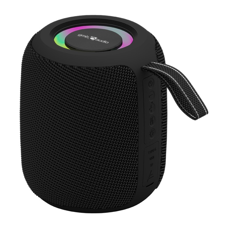 ALTAVOZ PORTATIL GEMBIRD 8W BT LED RGB NEGRO