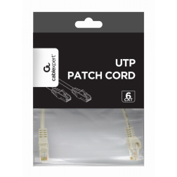 CABLE RED GEMBIRD UTP CAT6 0,25M COBRE GRIS