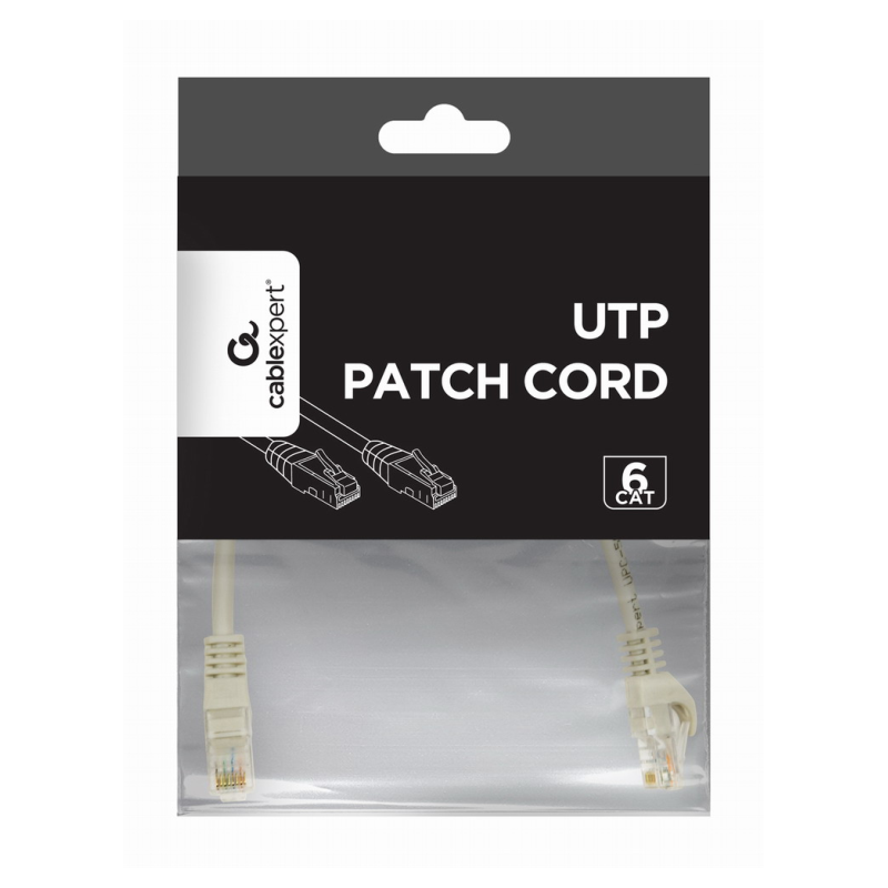 CABLE RED GEMBIRD UTP CAT6 0,25M COBRE GRIS