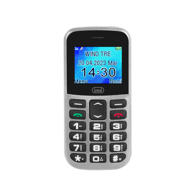 TELEFONO TREVI MAX 20 SENIOR PHONE BIG BUTTON FUNCION S-O-S- SILVER TELEFONO TREVI MAX 20 SENIOR PHONE BIG BUTTON FUNCION S-O-S- SILVER