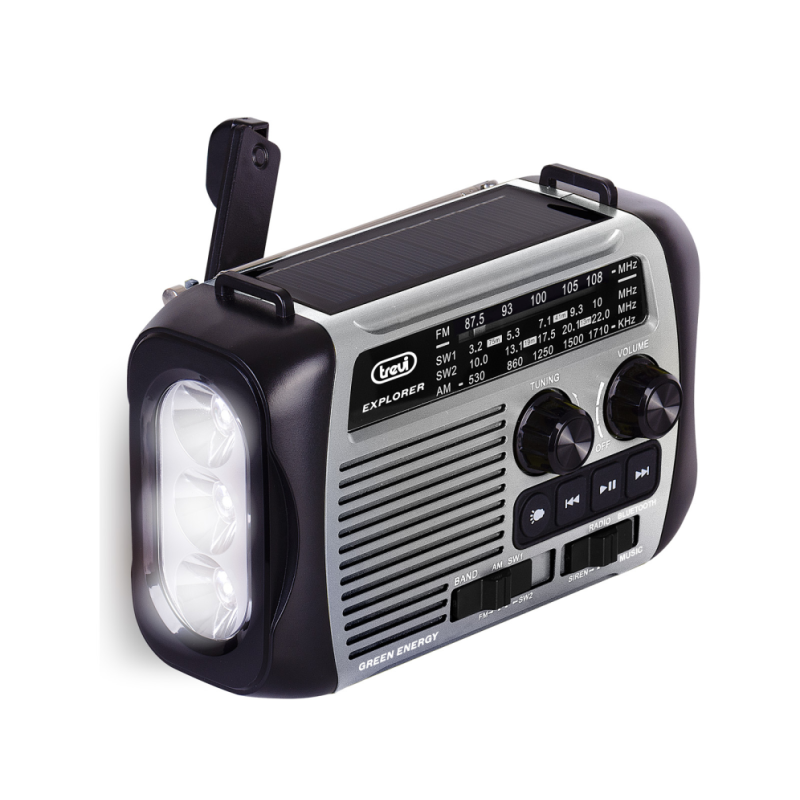 RADIO TREVI RA 7F30 BT EXPLORER RADIO CARGA SOLAR & DINAMO GRAY