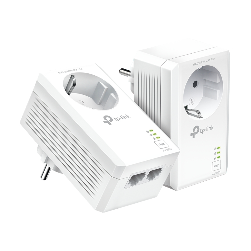 POWERLINE TP-LINK AV1000 KIT 2 UDS 2 PTOS GIGA CON ENCHUFE POWERLINE TP-LINK AV1000 KIT 2 UDS 2 PTOS GIGA CON ENCHUFE
