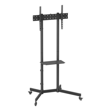 SOPORTE SUELO AISENS RUEDA BANDEJA DVD MONITOR-TV 45KG 37-70 NEGRO
