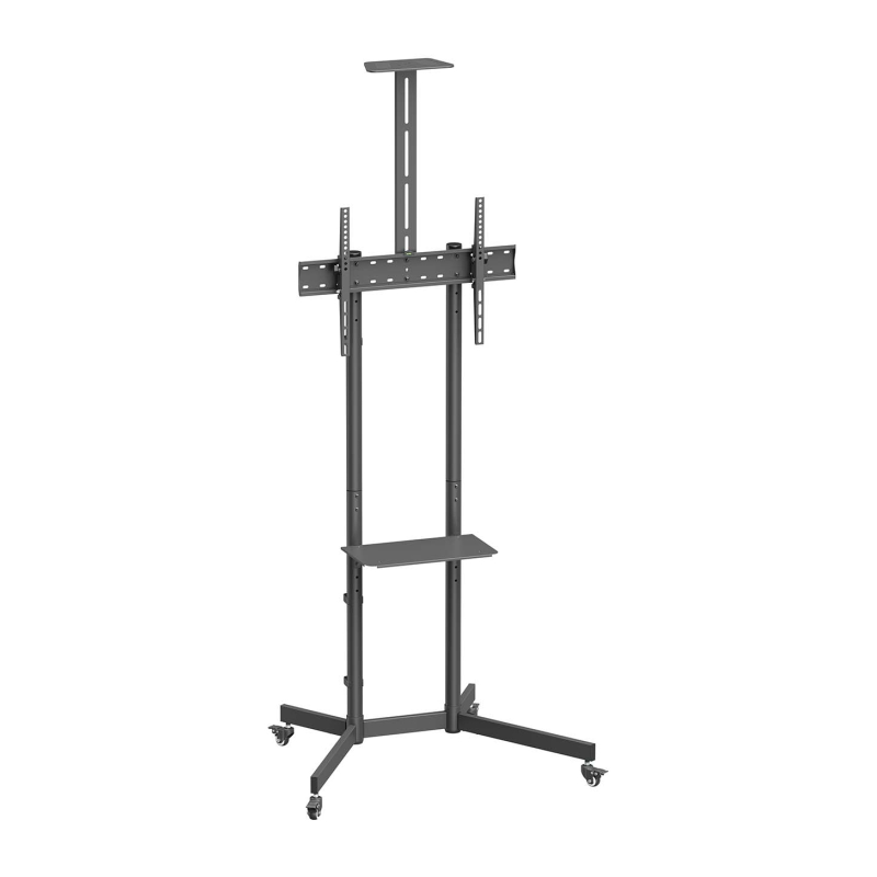 SOPORTE SUELO AISENS RUEDA BANDEJA DVD CAMARA MONITOR-TV 45KG 37-70 NEGRO