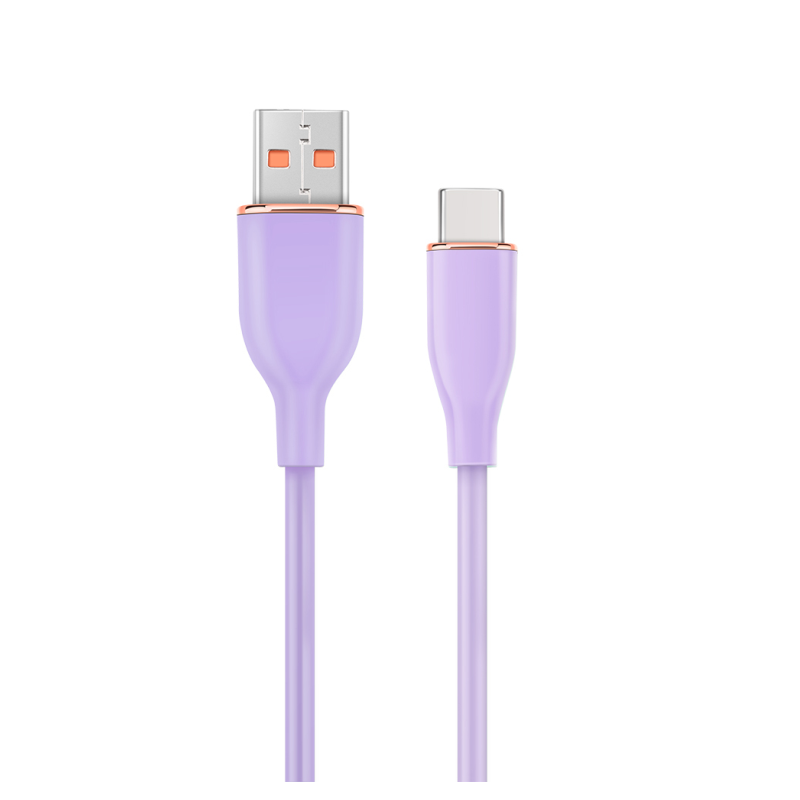 CABLE DE CARGA Y DATOS GEMBIRD USB TIPO C DE SILICONA PREMIUM 1,5 M VIOLETA