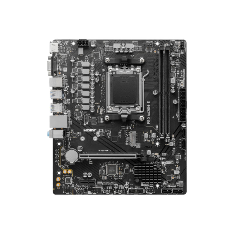 PLACA BASE MSI PRO A620M-E AM5 MATX 2XDDR5 PLACA BASE MSI PRO A620M-E AM5 MATX 2XDDR5