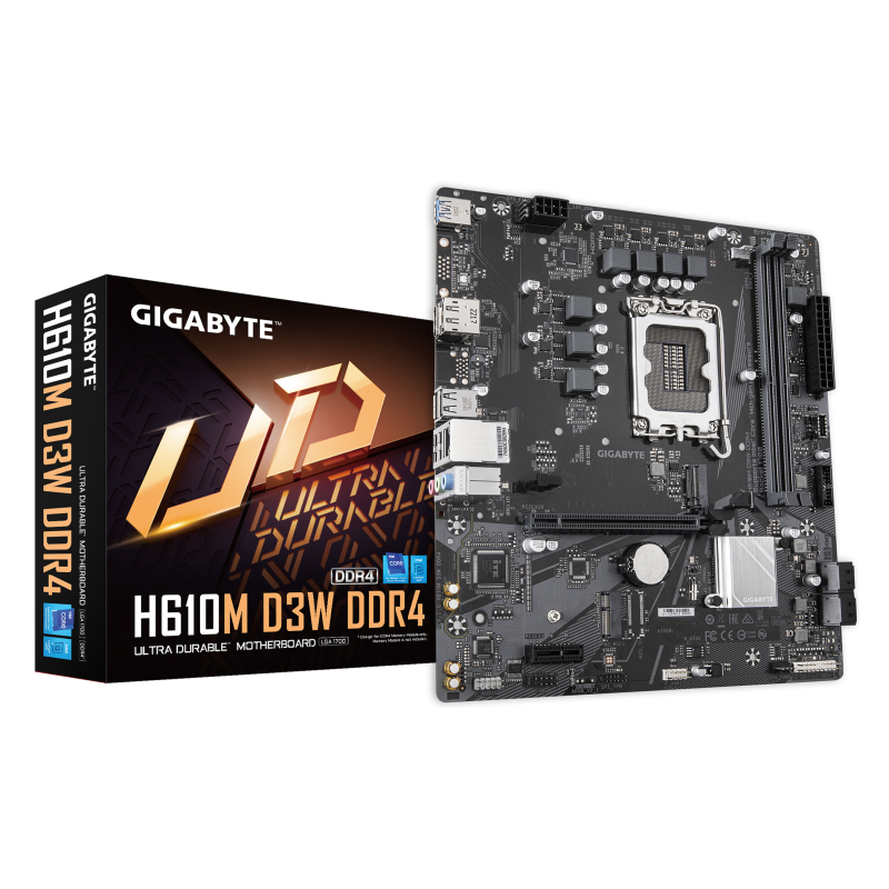 PLACA BASE GIGABYTE H610M D3W S1700 MATX DDR4 PLACA BASE GIGABYTE H610M D3W S1700 MATX DDR4