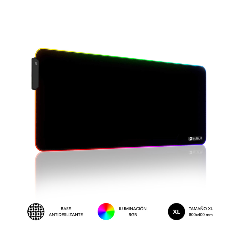 Alfombrilla Subblim MP-02RGB01 LED RGB XL- 800 x 300 x 4 mm