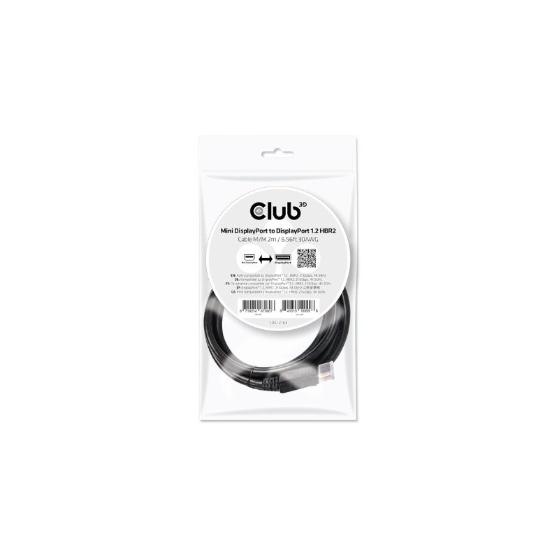 ADAPTADOR ACTIVO MINI-DP A VGA CLUB3D BLACK