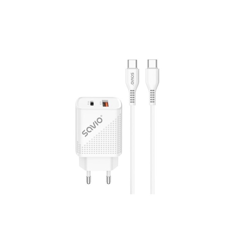 CARGADOR SAVIO LA-05 DUAL 18W USB 3-0 + CABLE