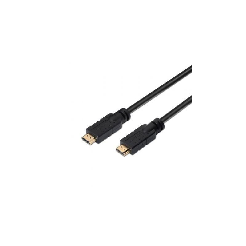 Cable HDMI 2-0 4K Aisens A120-0375- HDMI Macho - HDMI Macho- Hasta 10W- 2250Mbps- 25m- Negro