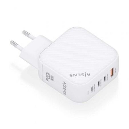 Cargador de Pared GaN Aisens ASCH-100W4P028-W- 3xUSB Tipo-C- 1x USB- 100W