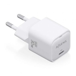 Cargador de Pared GaN Aisens ASCH-30W1P018-W- 1xUSB Tipo-C- 30W