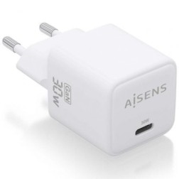Cargador de Pared GaN Aisens ASCH-30W1P035-W- 1xUSB Tipo-C- 30W