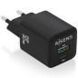 Cargador de Pared GaN Aisens ASCH-30W2P038-BK- 1xUSB Tipo-C- 1xUSB- 30W