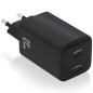 Cargador de Pared GaN Aisens ASCH-65W2P040-BK- 2xUSB Tipo-C- 65W