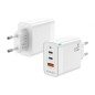 Cargador de Pared GaN Aisens ASCH-65W3P007-W- 2xUSB Tipo-C- 1x USB- 65W