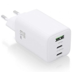 Cargador de Pared GaN Aisens ASCH-65W3P041-W- 2xUSB Tipo-C- 1xUSB- 65W