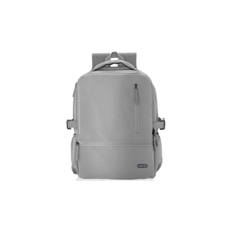 Mochila Aisens ASBG-BP087-GR para Portátiles hasta 15-6"- Impermeable- Gris