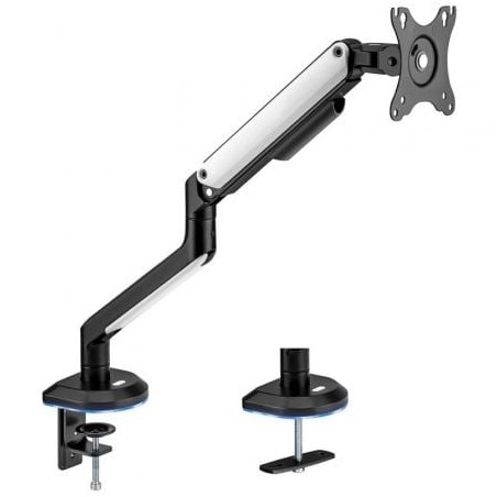 Soporte de Mesa Gaming con Contrapeso para Monitor Aisens DT32TSR-295- Giratorio- Inclinable- hasta 9kg- con Iluminación RGB