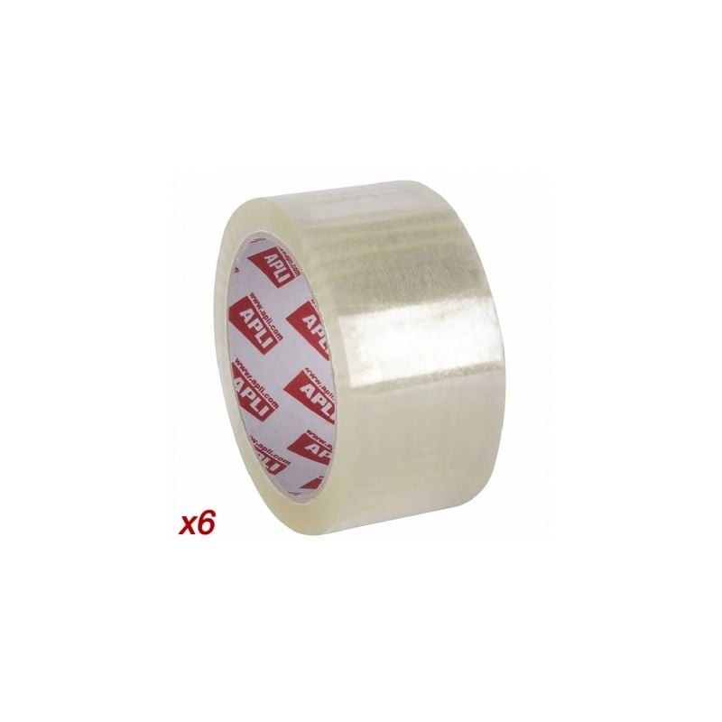 Cinta Adhesiva de Embalaje Transparente Apli 11592- 4-8cm x 66m- 6 unidades