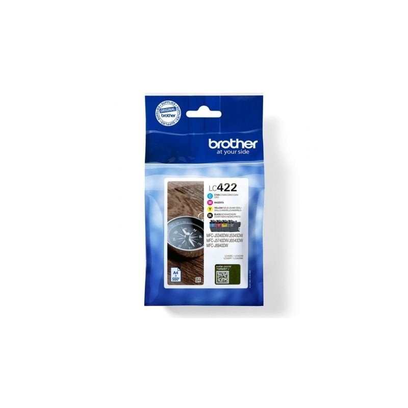 Cartucho de Tinta Original Brother LC422VAL Multipack- Cian- Magenta- Amarillo- Negro