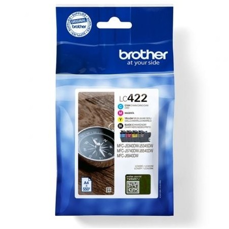 Pack cartuchos tinta brother lc422val negro