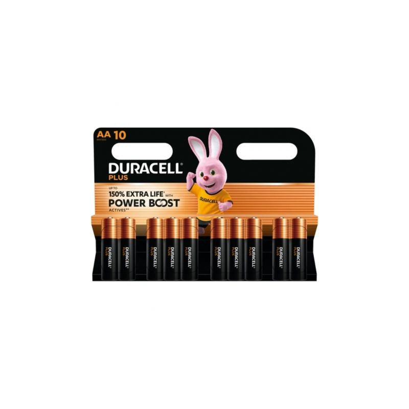 Pack de 10 Pilas AA Duracell Plus Power Boost DPBLR6B10- 1-5V- Alcalinas