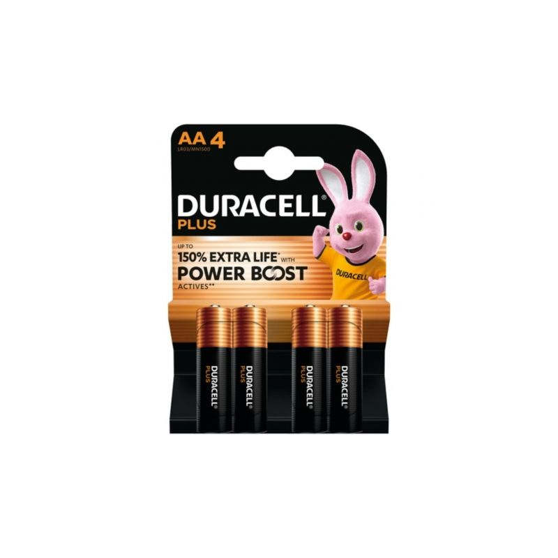 Pack de 4 Pilas AA Duracell Plus Power Boost DPBLR6B4- 1-5V- Alcalinas