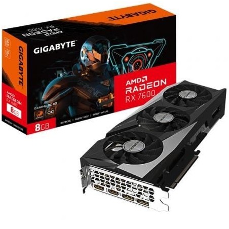 TARJETA GRAFICA GIGABYTE RADEON RX 7600 GAMING OC 8GB DDR6