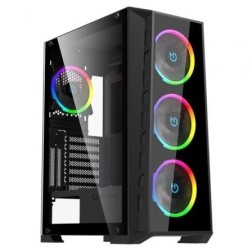 CHASIS ATX HIDITEC MH12 GLASS ARGB USB 3-1 TYPE-C